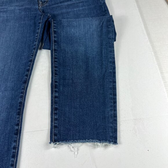 Edwin Jeans Women's 31 Bree Straight Crop High Rise Blue Faded Stretch Denim - Picture 6 of 16